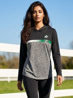 NWT Fanatics Unisex Black Green NHL Dallas Stars Hockey Hoodie Pullover - Size S